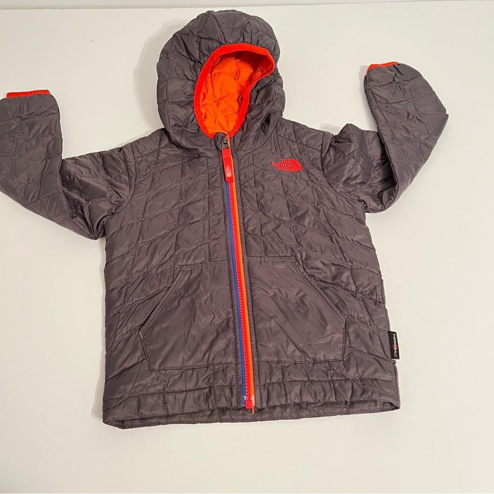 The North Face Thermoball Toddler Jacket Size 3 T Grey / Orange